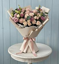 Букет цветов из:  Розы и Лизиантусы #REPLACE_PRED# Тельмане