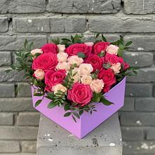 Цветочная композиция из Розы в коробке в Тельмане