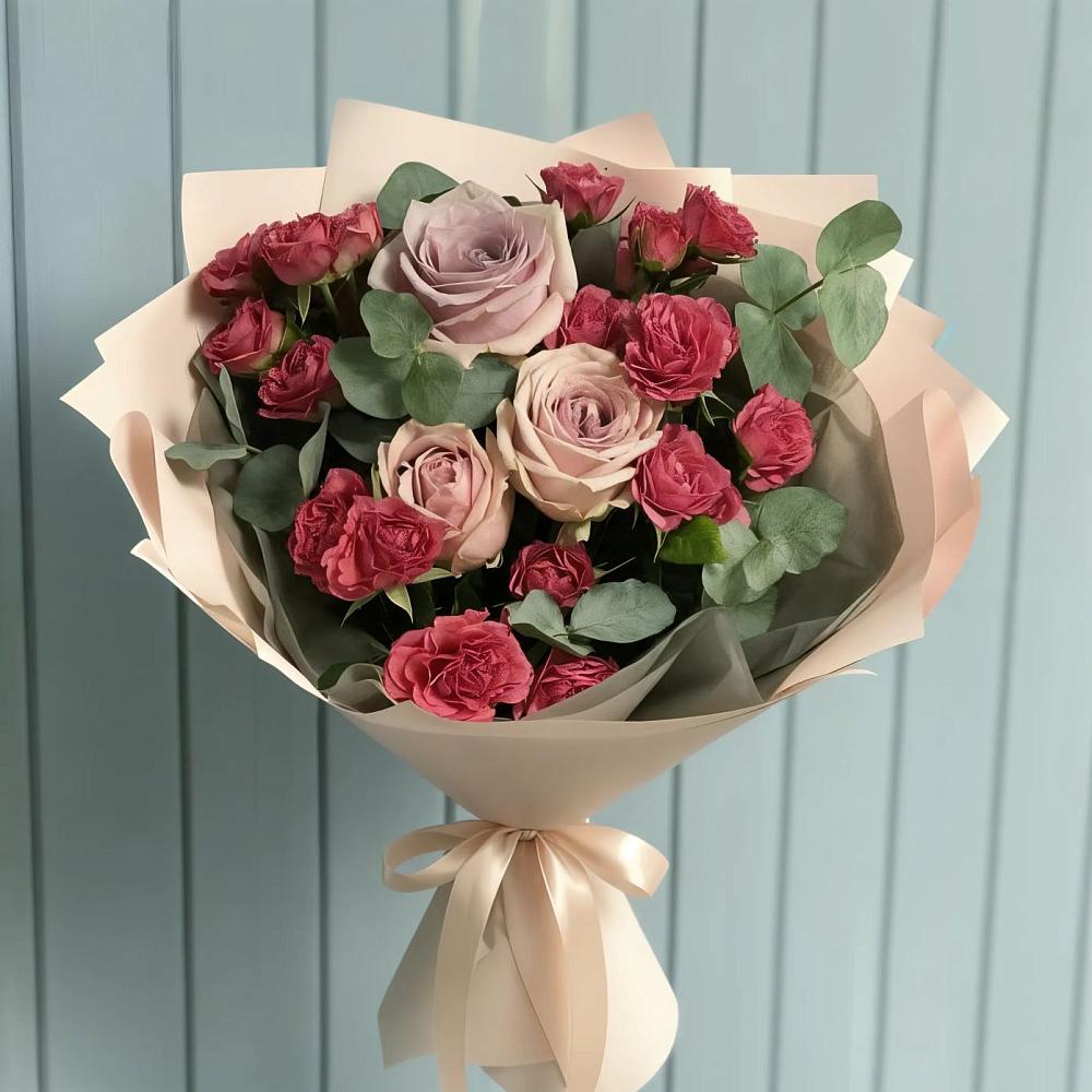 Букет цветов из: Гвоздики и Розы в Тельмане