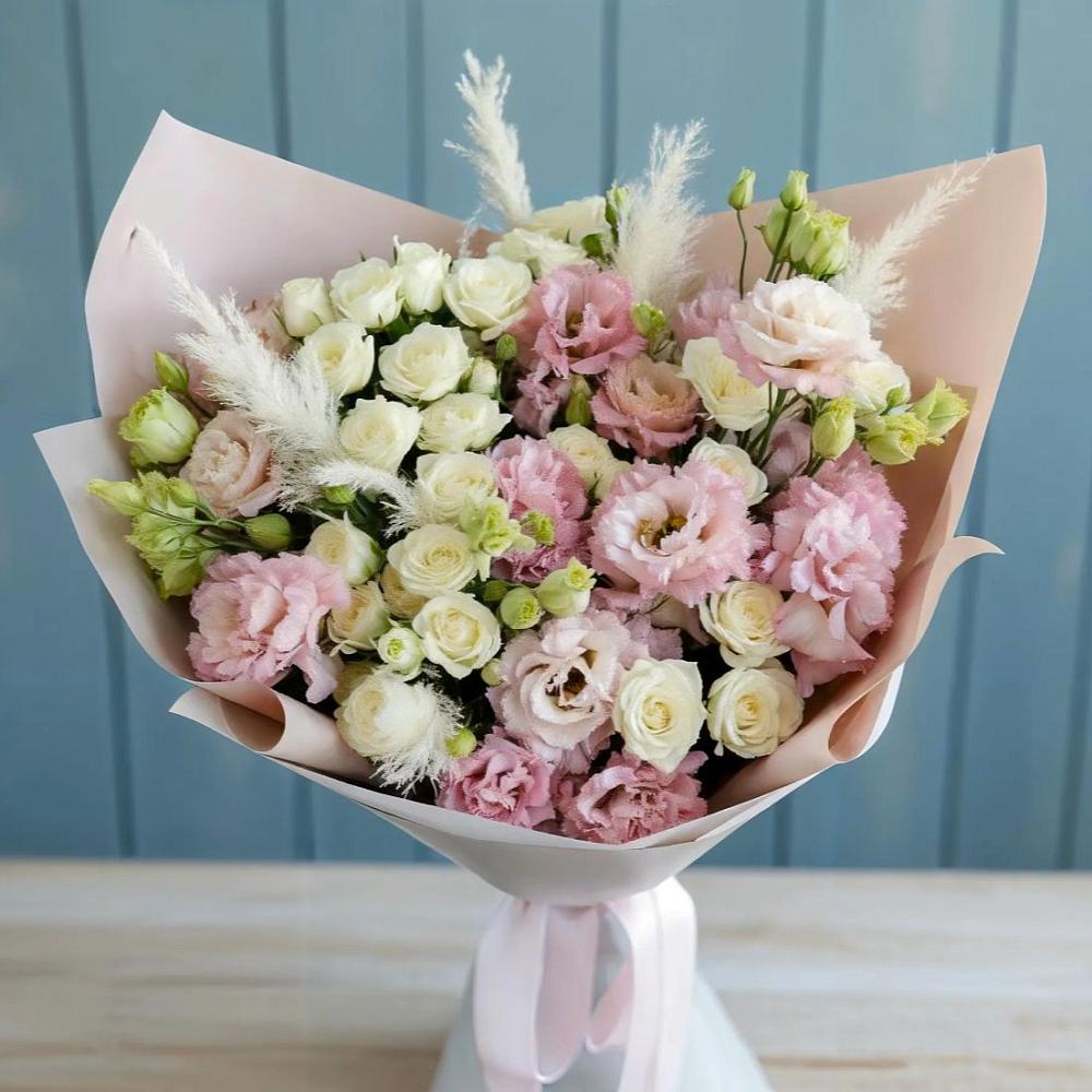 Букет цветов из: Альстромерии и Розы в Тельмане