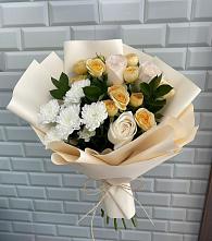 Букет цветов из:  Розы и Хризантемы #REPLACE_PRED# Тельмане