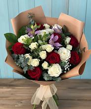 Букет цветов из:  Розы и Альстромерии в Тельмане