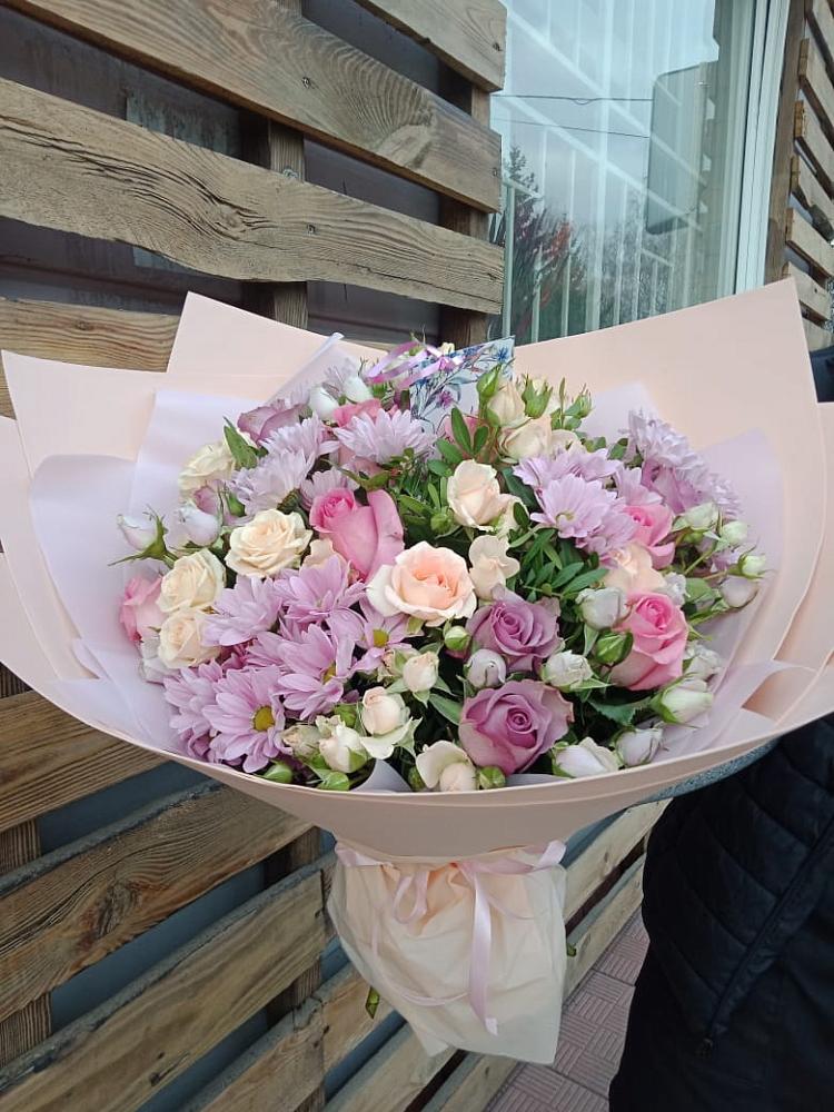 Букет цветов из: Розы и Хризантемы в Тельмане