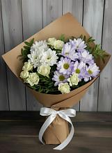 Букет цветов из:  Хризантемы и Розы в Тельмане