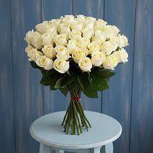 Букет 51 Белая роза Эдлесс Лав в Тельмане