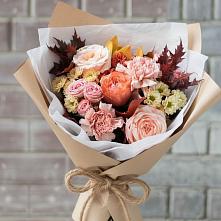 Букет цветов из:  Гвоздики, Хризантемы и Розы в Тельмане