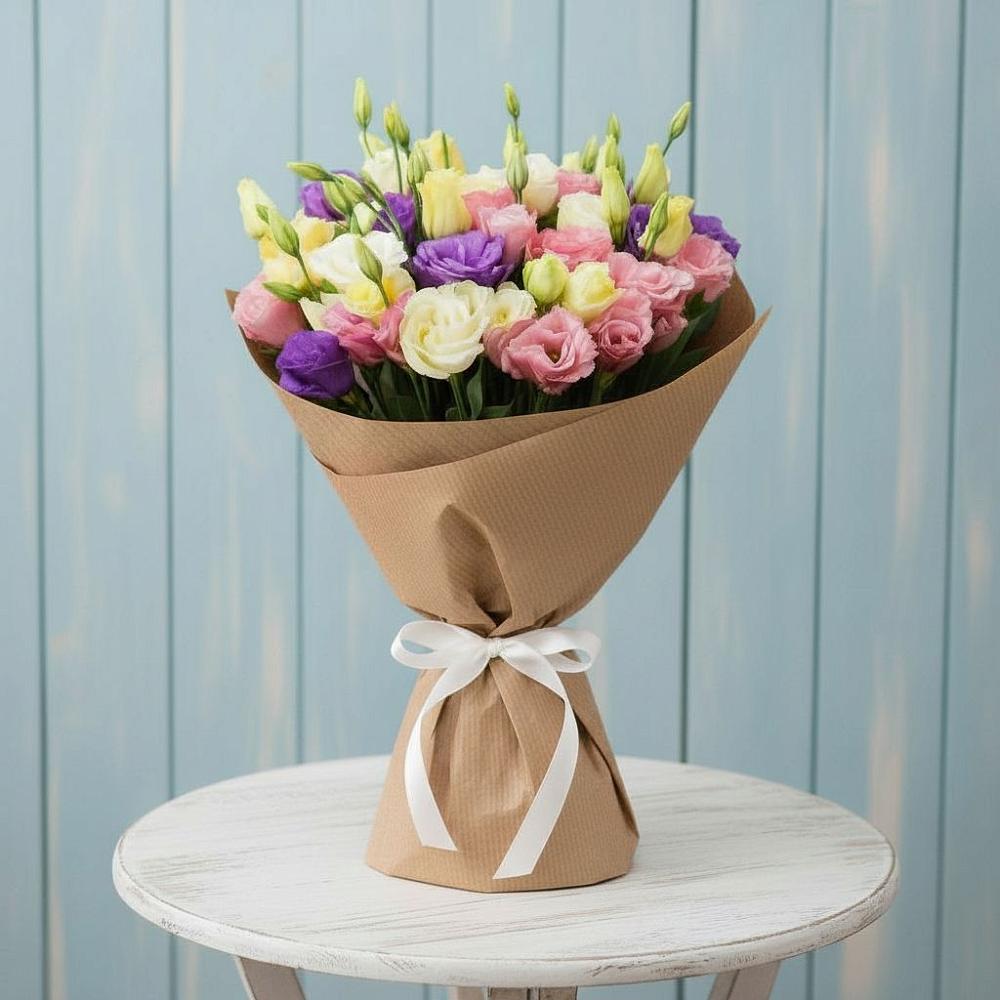 Букет цветов из: Лизиантусы в Тельмане