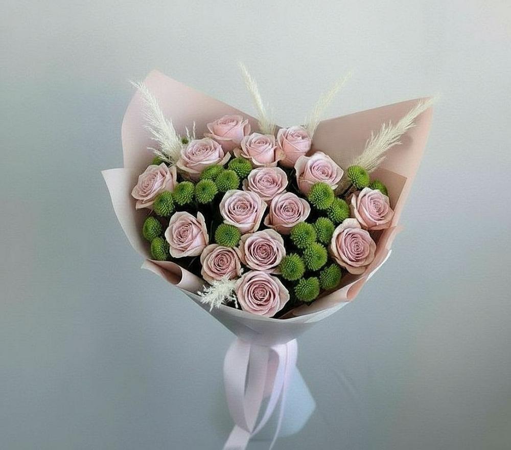 Букет цветов из: Розы и Хризантемы в Тельмане