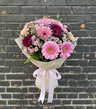 Букет цветов из:  Герберы и Хризантемы в Тельмане