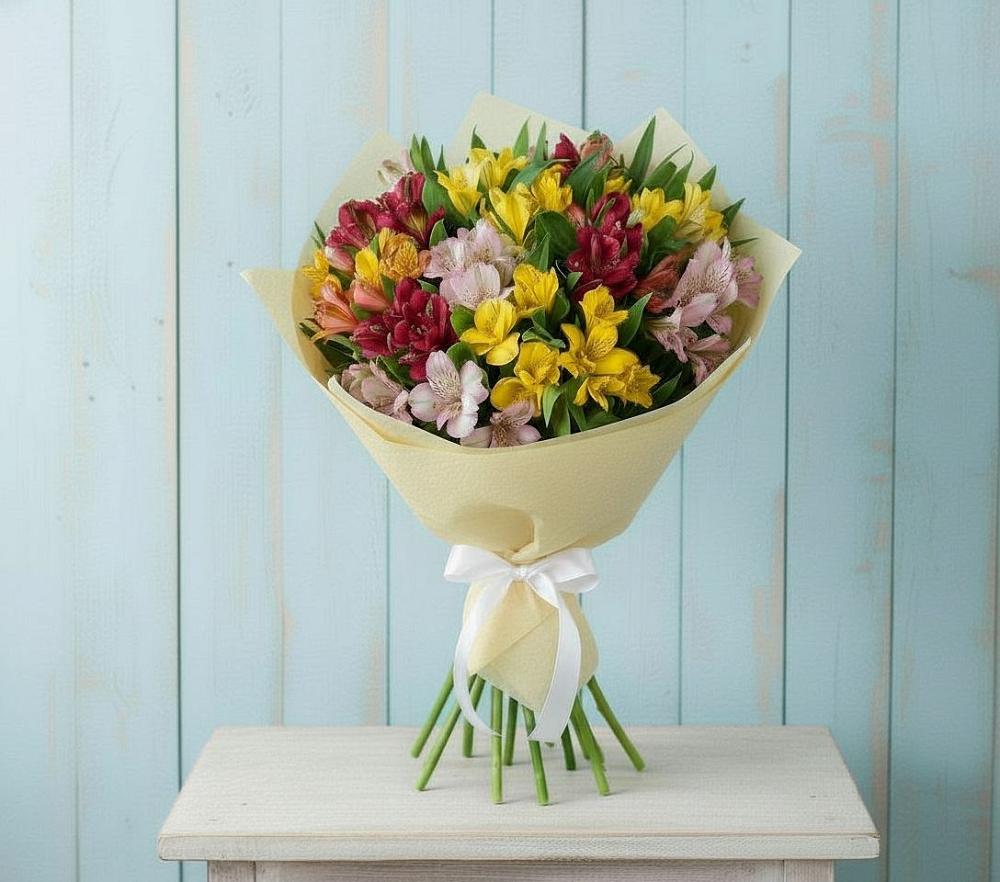 Букет цветов из: Альстромерии в Тельмане