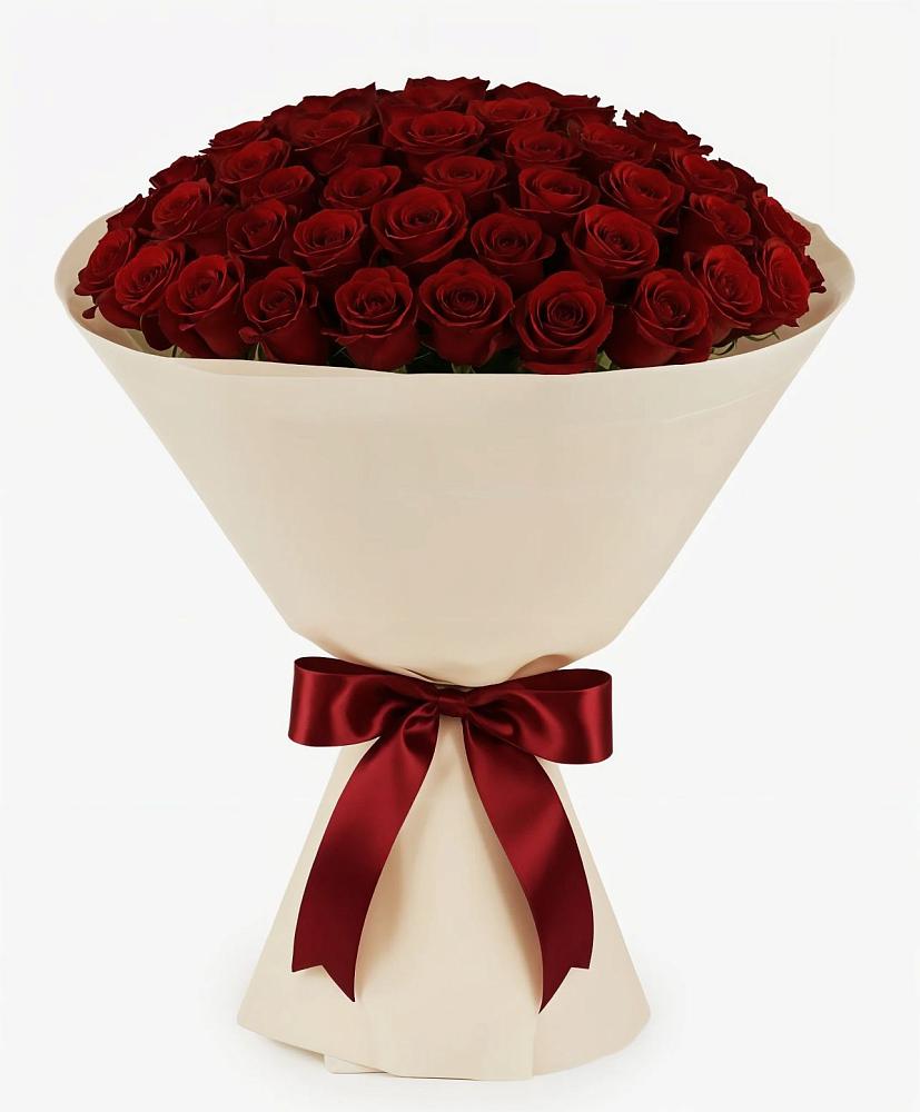 Букет 101 Бордовая роза Блэк Бакарра в Тельмане