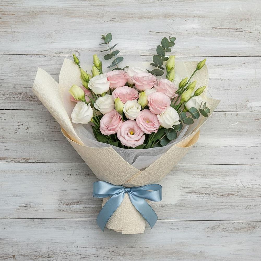 Букет цветов из: Лизиантусы в Тельмане